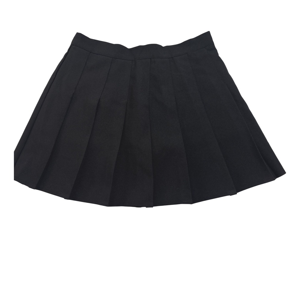 Made by Johnny Black Pleated Mini Skirt Built-in Short Size M Goth Punk Emo Rock